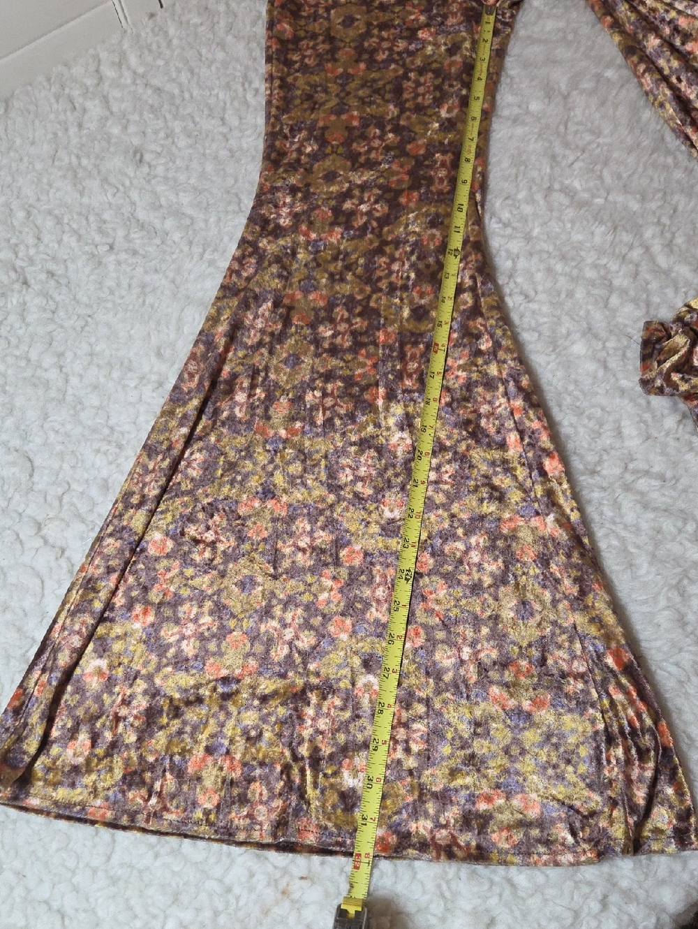 Free People The Valley Printed Flares Velvet Pants Sz XS - Picture 13 of 14